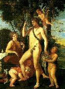 Nicolas Poussin bacchus-apollo France oil painting reproduction